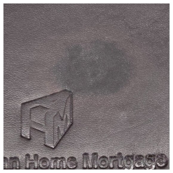 Cutter & Buck Leather Coaster Set of 6 American Home Mortgage Storage Box - Picture 9 of 15